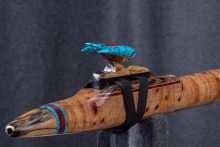 Koa Native American Flute, Minor, Mid G-4, #S15F
